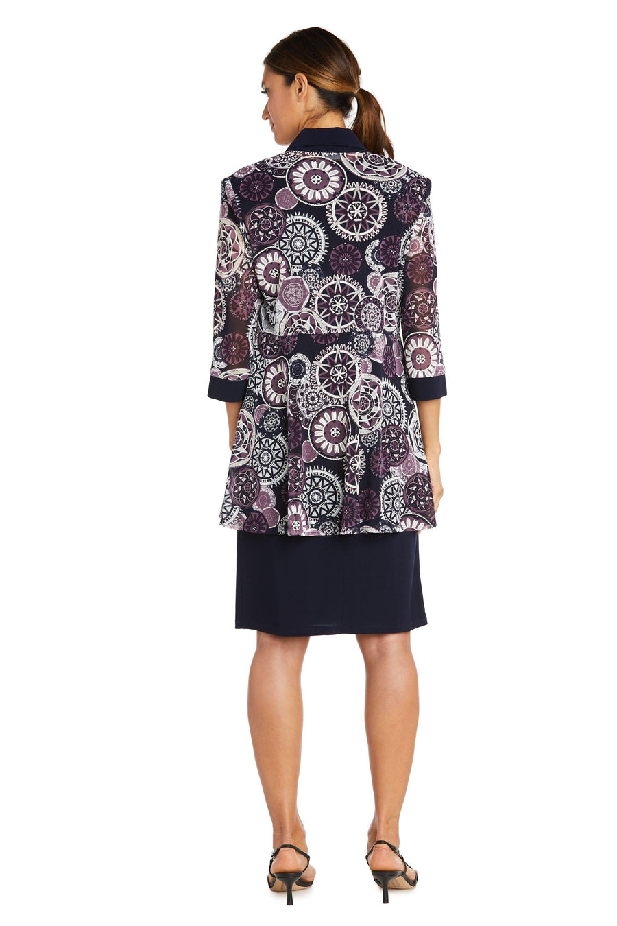 R&M Richards Two Piece Short Print Jacket Dress 7823 - The Dress Outlet