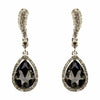 Rhinestone Encrust Diamond Open Teardrop Earrings - The Dress Outlet