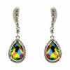 Rhinestone Encrust Diamond Open Teardrop Earrings - The Dress Outlet