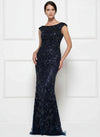 Rina di Montella Cap Sleeve Long Formal Dress 2698 - The Dress Outlet