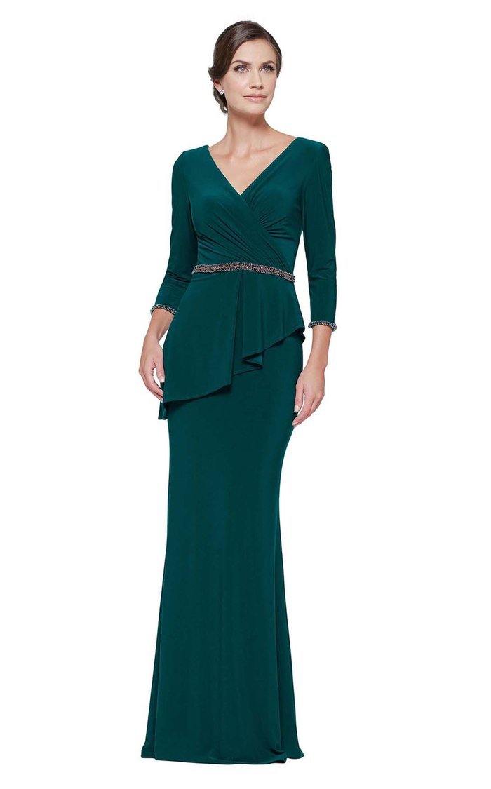 Rina Di Montella Formal Long Sleeve Dress - The Dress Outlet