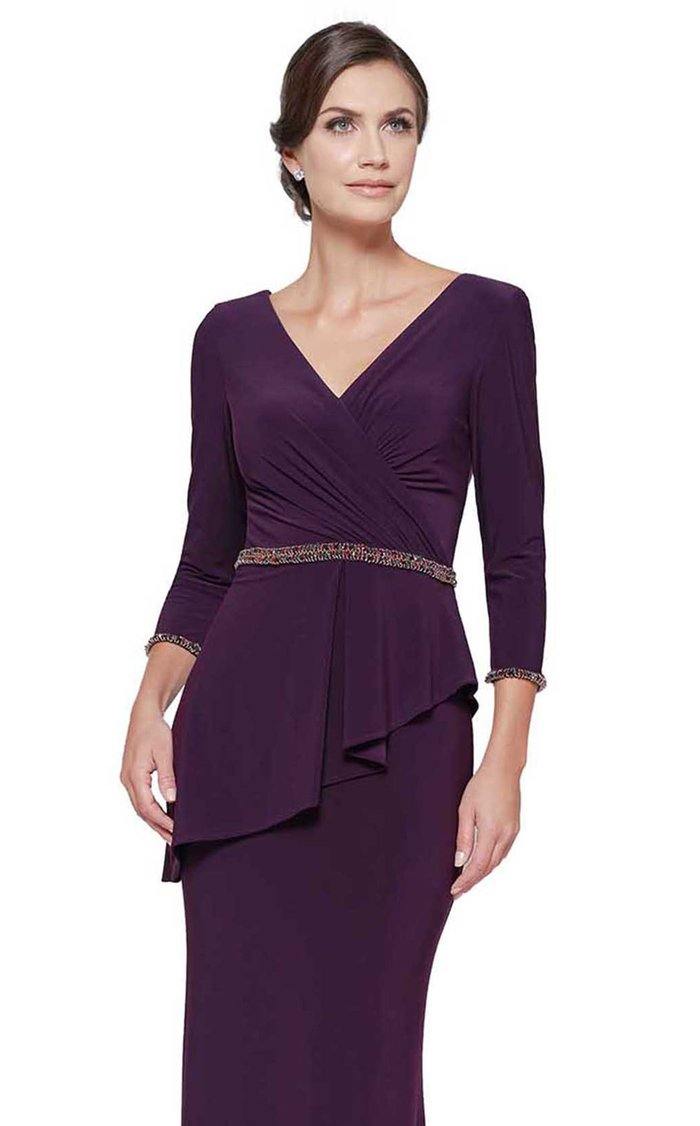 Rina Di Montella Formal Long Sleeve Dress - The Dress Outlet