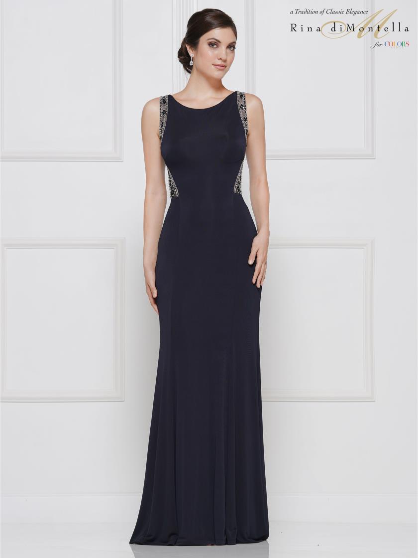 Rina di Montella Formal Sleeveless Long Dress 2609 - The Dress Outlet