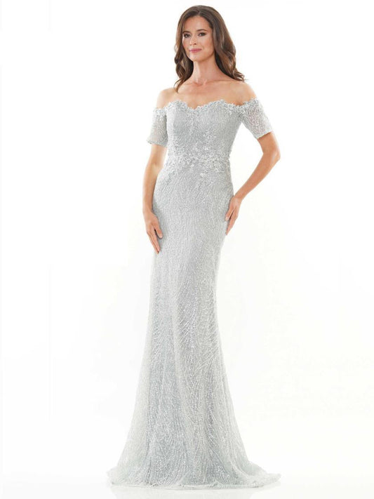 Rina di Montella Lace Off Shoulder Long Dress 2736 - The Dress Outlet