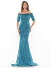 Rina di Montella Lace Offshoulder Long Dress 2727 - The Dress Outlet