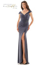 Rina di Montella Long Cap Sleeve Formal Dress 2824 - The Dress Outlet