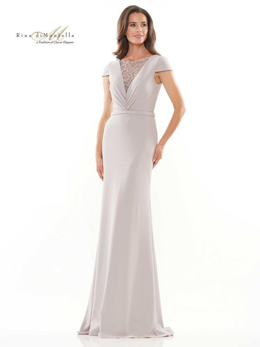 Rina di Montella Long Formal Beaded Dress 2729 - The Dress Outlet
