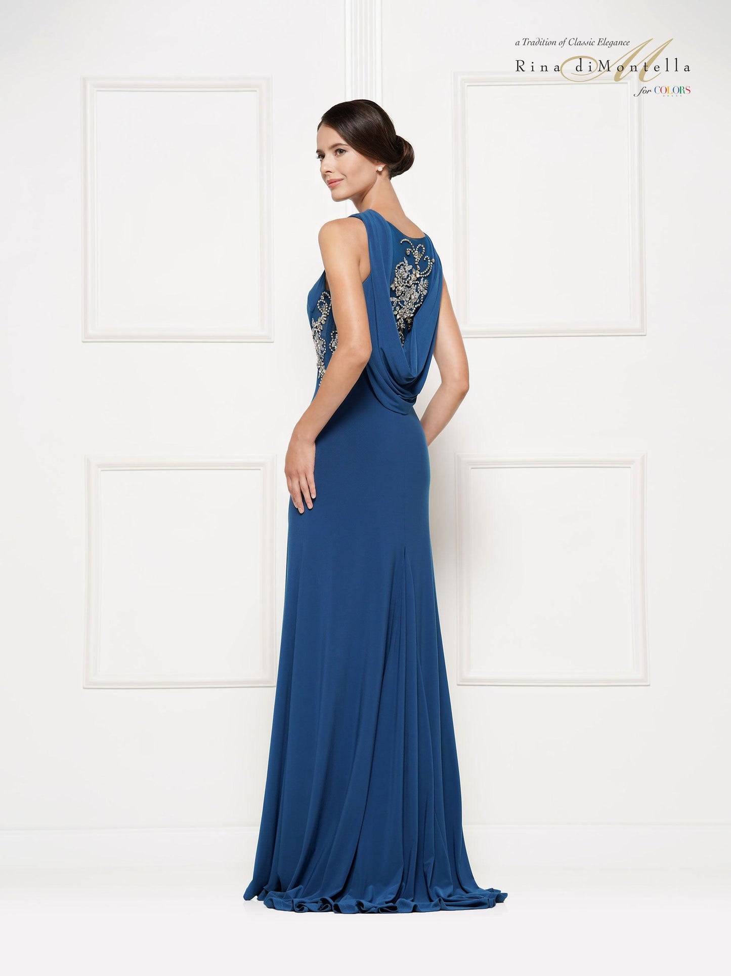 Rina Di Montella Long Formal Fitted Dress 2029 - The Dress Outlet