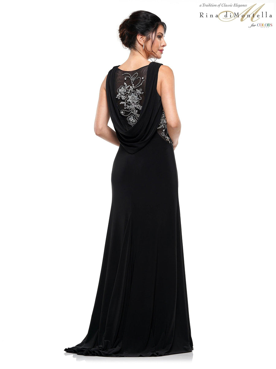 Rina Di Montella Long Formal Fitted Dress 2029 - The Dress Outlet