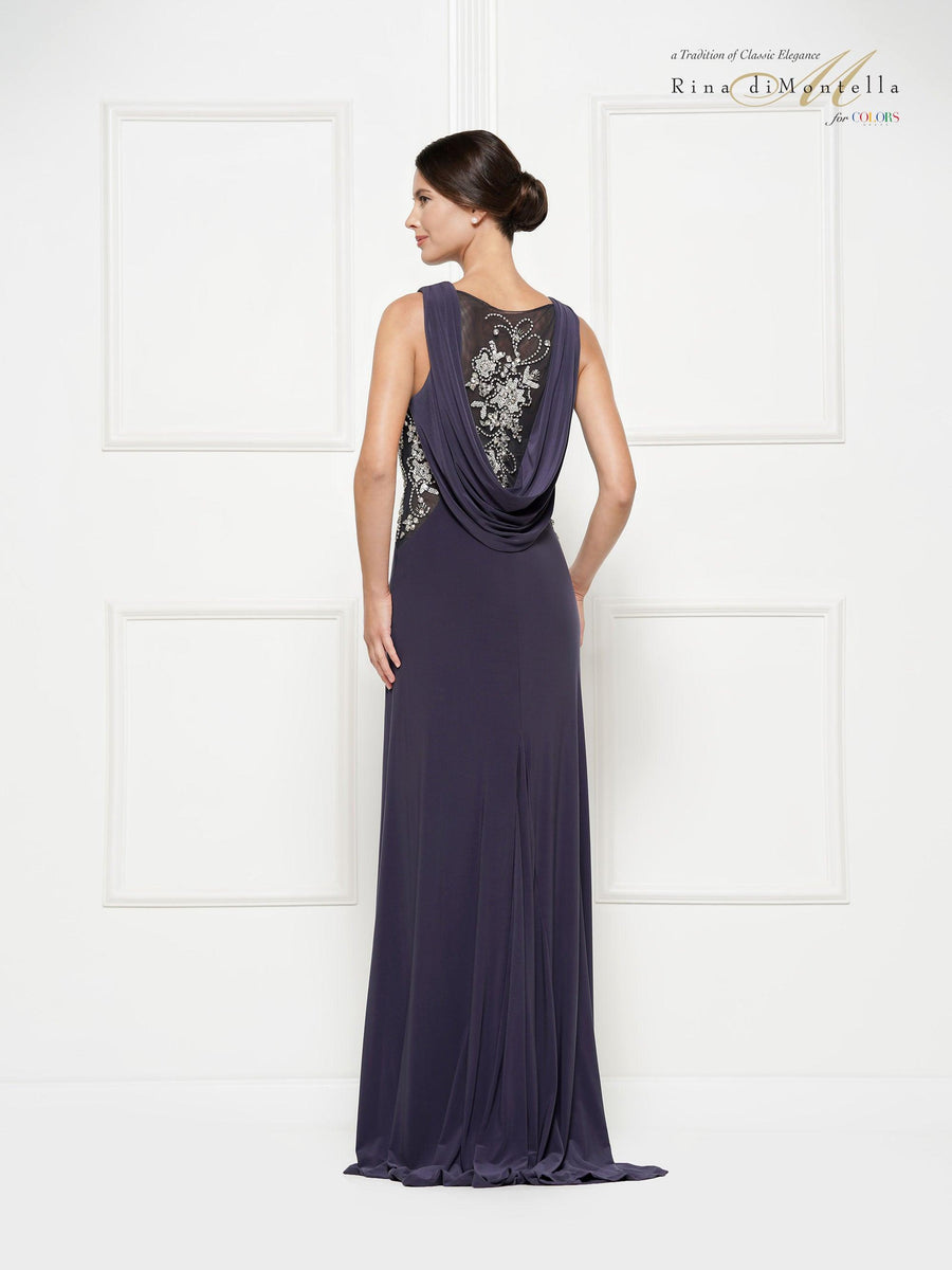 Rina Di Montella Long Formal Fitted Dress 2029 - The Dress Outlet