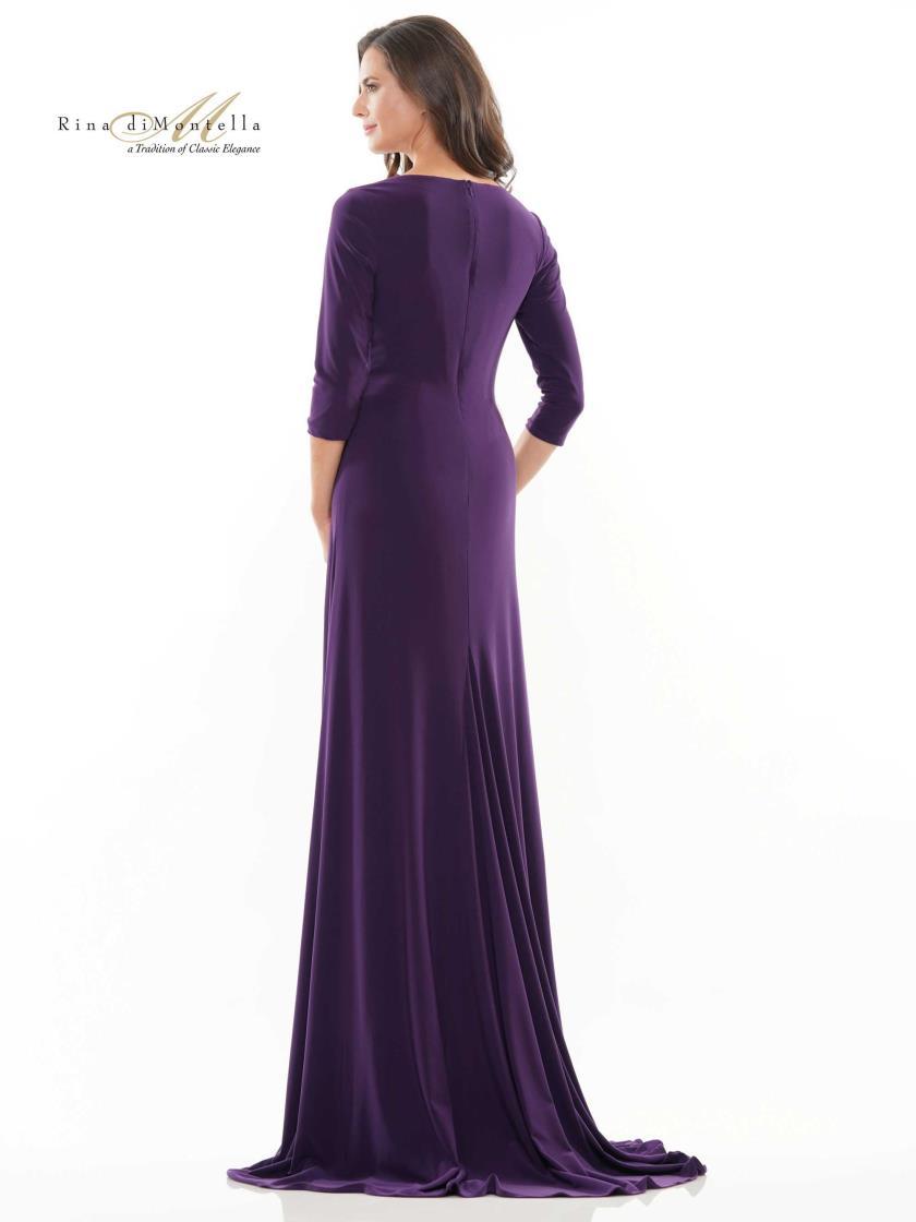 Rina di Montella Long Formal Long Sleeve Dress 2730 - The Dress Outlet