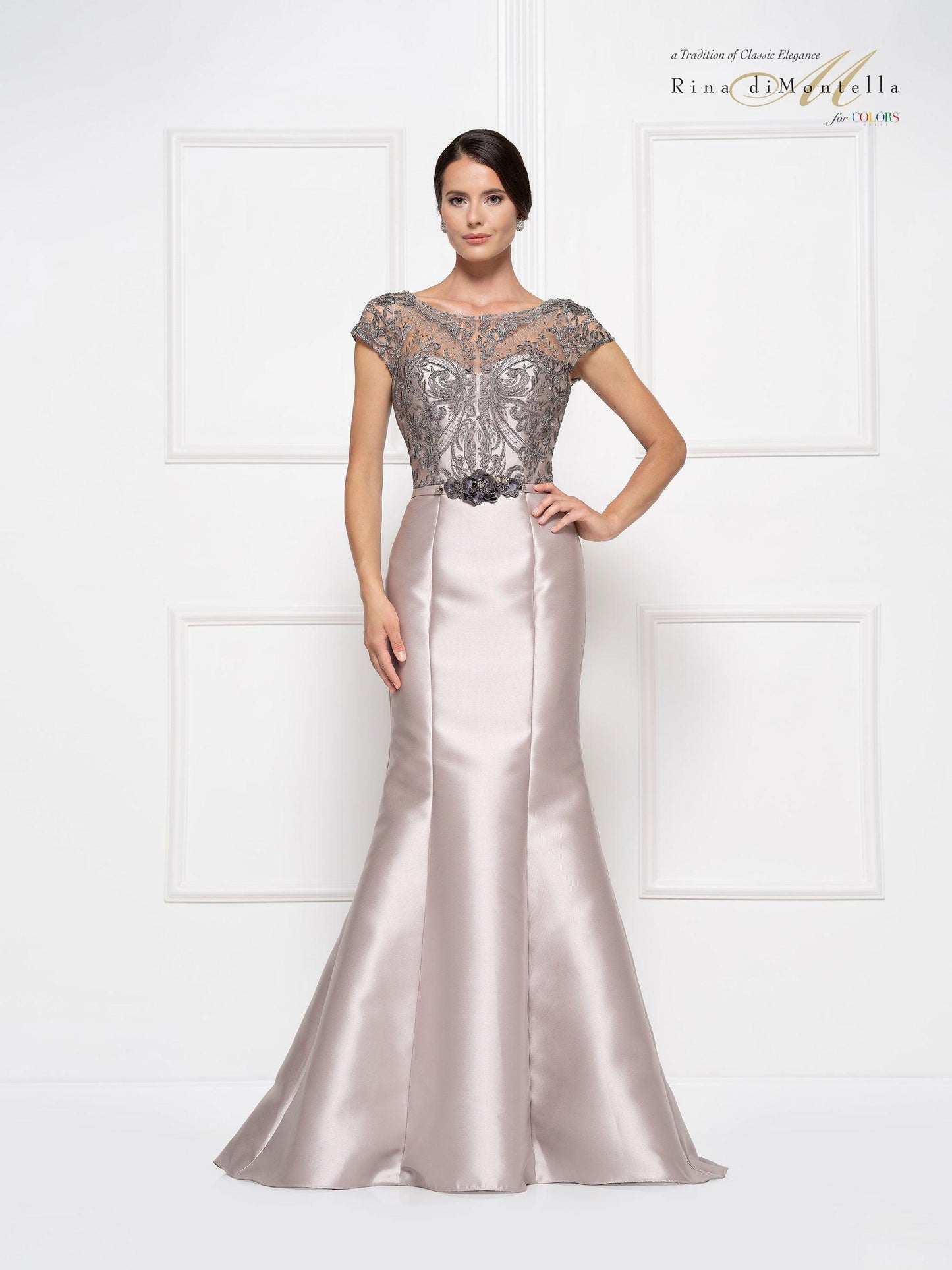 Rina di Montella Long Formal Mermaid Dress 2684 - The Dress Outlet