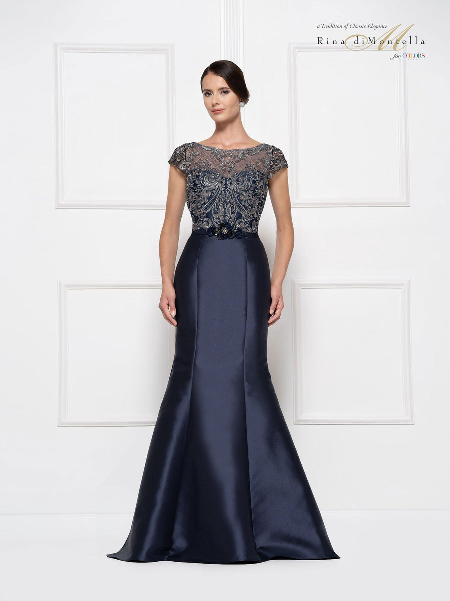 Rina di Montella Long Formal Mermaid Dress 2684 - The Dress Outlet