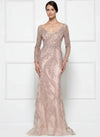 Rina di Montella Long Sleeve Formal Dress 2668 - The Dress Outlet