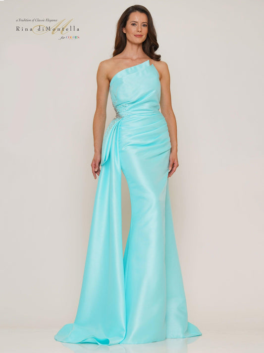 Rina di Montella Long Strapless Formal Dress 2750 - The Dress Outlet