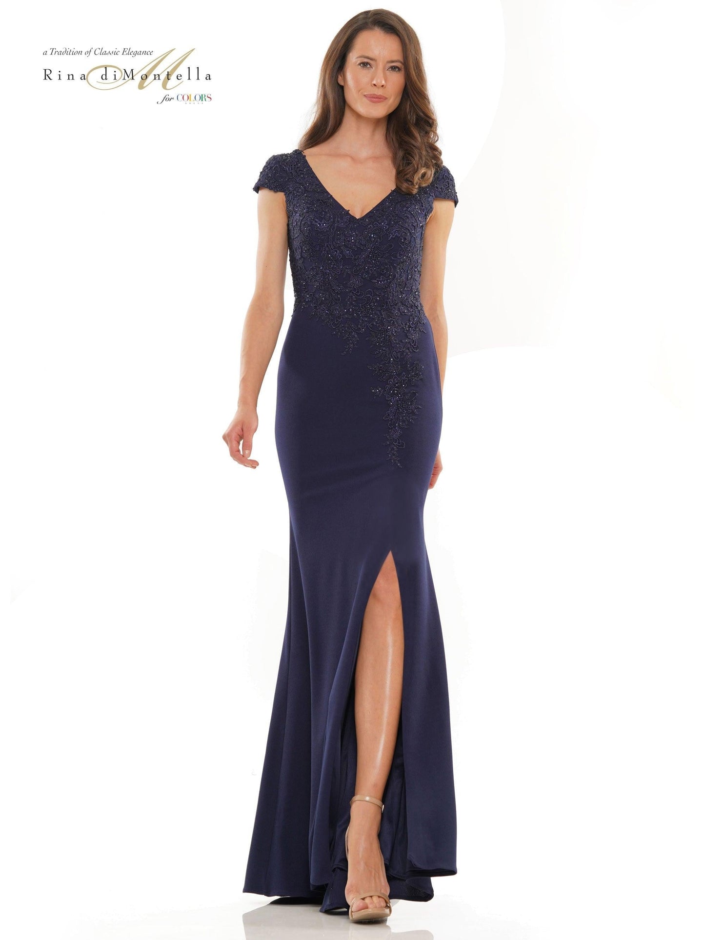 Rina di Montella Mother of the Bride Long Gown 2763 - The Dress Outlet