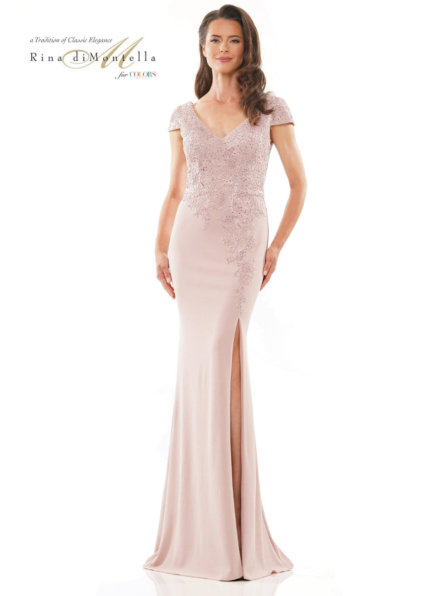 Rina di Montella Mother of the Bride Long Gown 2763 - The Dress Outlet