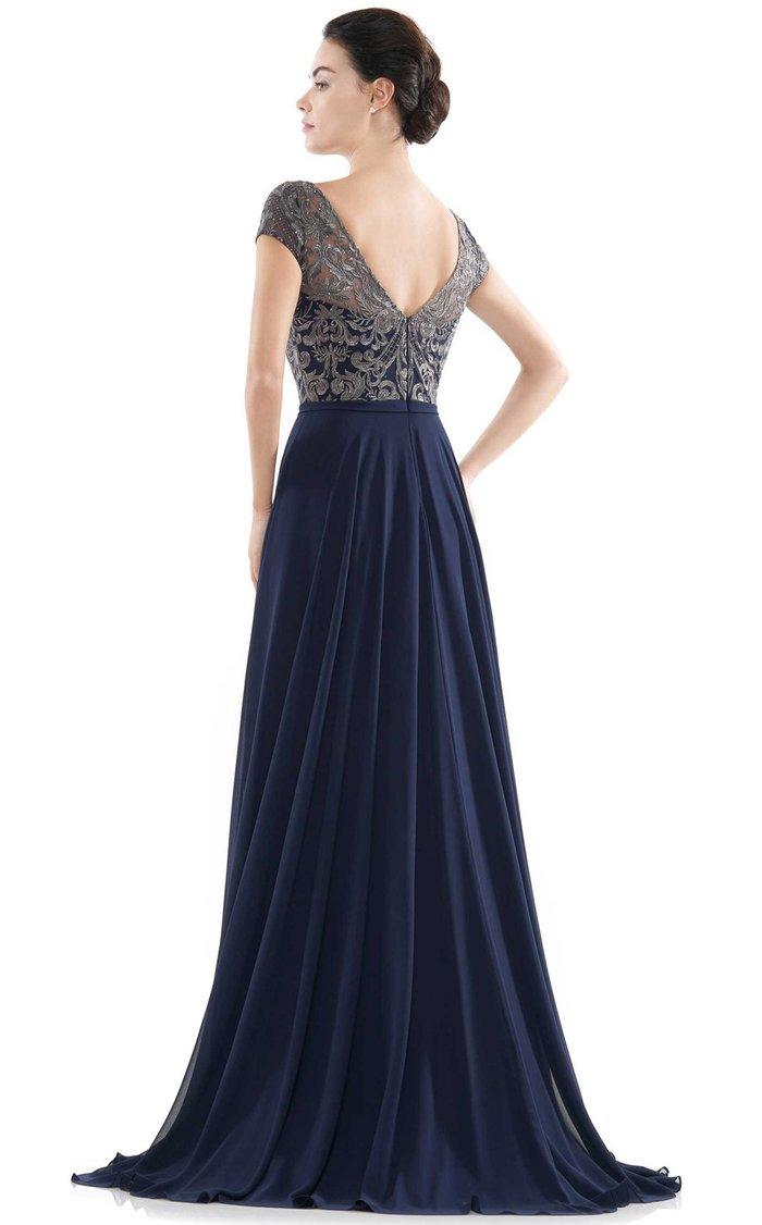 Rina di Montella Short Sleeve Formal Long Gown 2719 - The Dress Outlet