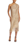 Cocktail Dresses Short Sequin Fringe Cocktail Dress Gold