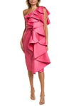 Cocktail Dresses Short Ruffle Cocktail Dress Fuchsia