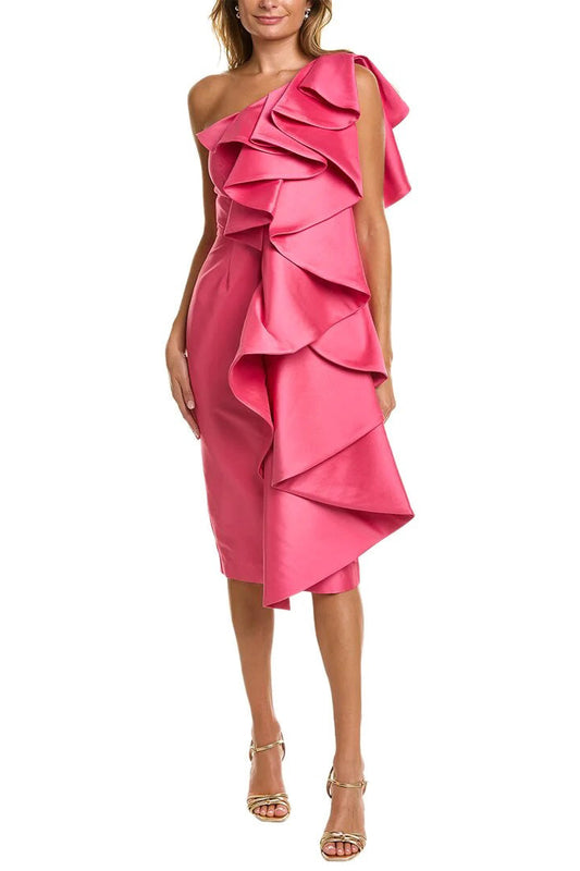 Cocktail Dresses Short Ruffle Cocktail Dress Fuchsia