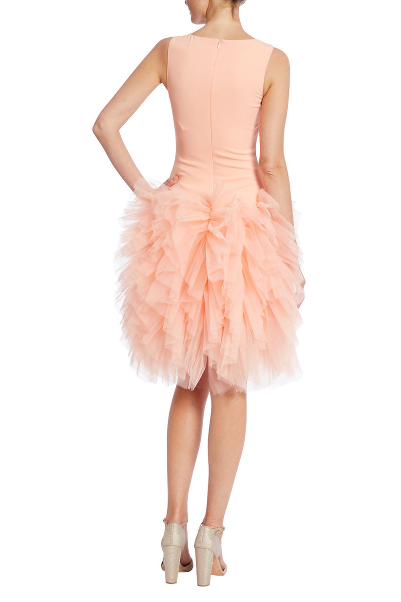 Cocktail Dresses Short Ruffle Cocktail  Dress Coral