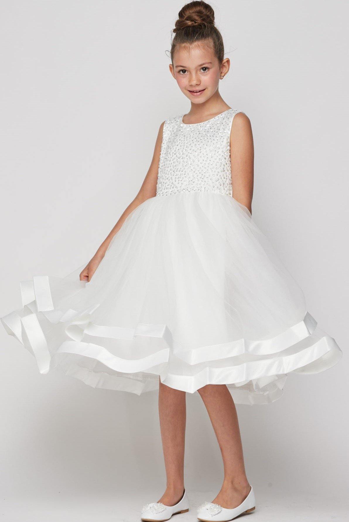 Sequin and Tulle Dress Flower Girls - The Dress Outlet Cinderella Couture