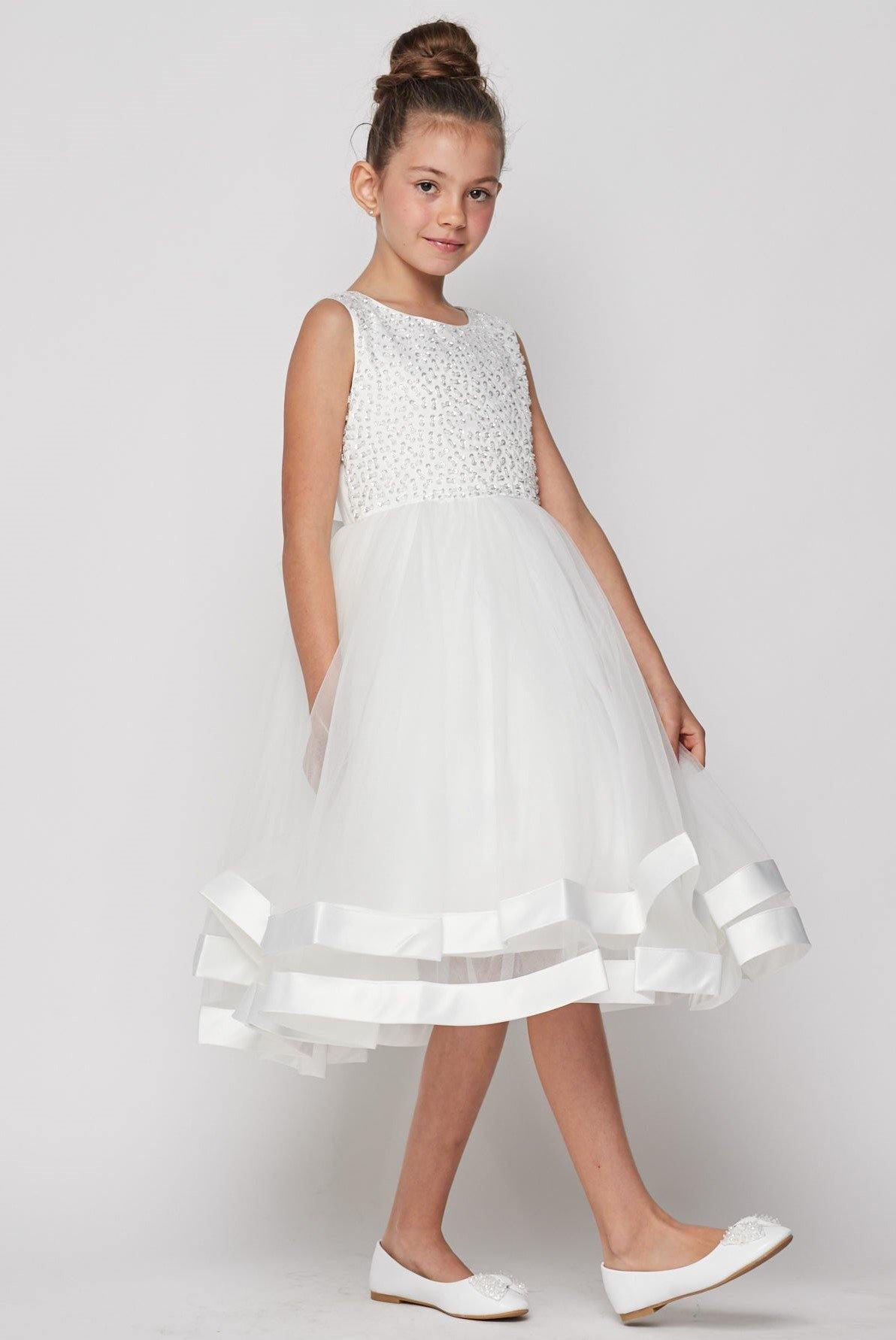 Sequin and Tulle Dress Flower Girls - The Dress Outlet Cinderella Couture