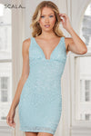 Cocktail Dresses Prom Homecoming Short Sequin Cocktail Dress Sky Blue