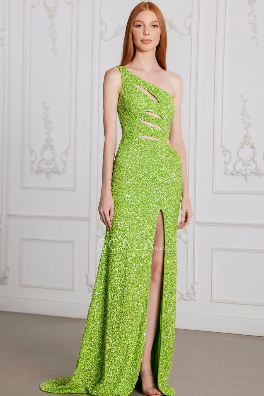 Prom Dresses Prom Fitted Long Formal Sequin Dress Lime Green