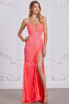 Prom Dresses Prom Fitted Long Formal Beaded Evening Dress Hot Pink