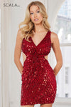 Cocktail Dresses Short Cocktail Sequin Homecoming Dress Red