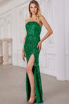 Prom Dresses Fitted Sequin Prom Long Formal Dress Brght Emerald