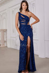 Prom Dresses Prom Fitted Long Formal Sequin Dress Midnight Blue