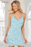 Cocktail Dresses Short Homecoming Beaded Cocktail Dress Sky Blue