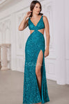 Prom Dresses Prom Long Slit Formal Sequin Evevening Dress Mermaid