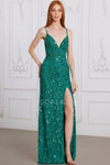 Prom Dresses Beaded Prom Long Formal Sequin Evening Dress Jade