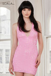 Cocktail Dresses Prom Sequin Fitted Short Cocktail Dress Bubblegum Pink