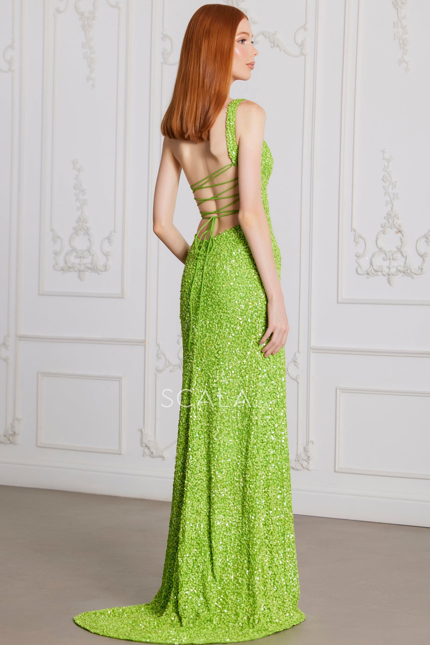 Prom Dresses Prom Fitted Long Formal Sequin Dress Lime Green