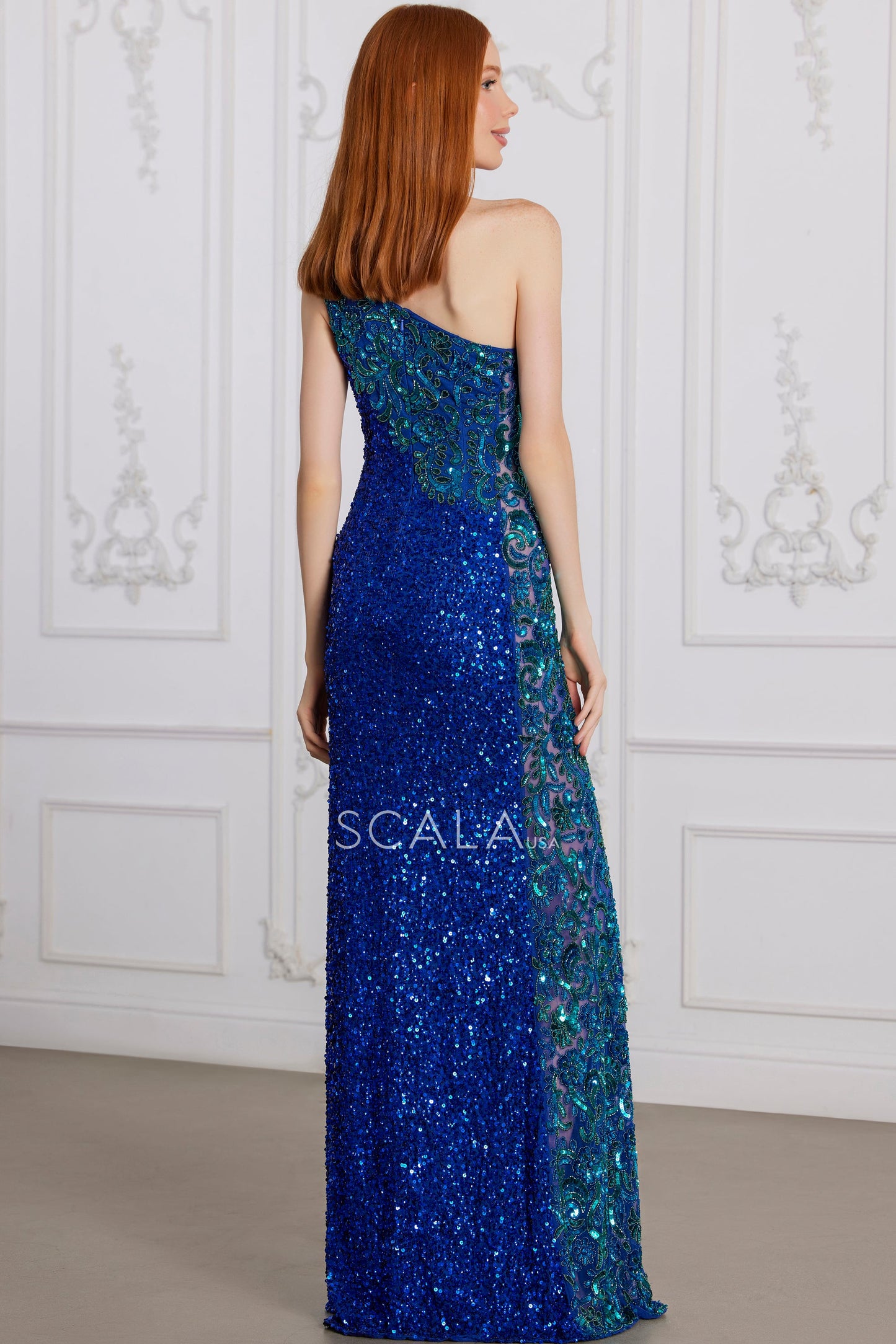 Prom Dresses Prom Sequin Long Beaded Applique Evening Formal Dress Royal Green