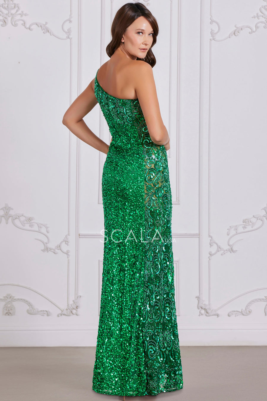 Prom Dresses Prom Sequin Long Beaded Applique Evening Formal Dress Bright Emerald