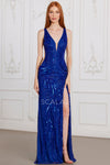 Prom Dresses Prom Beaded Sequin Long Formal Evening Dress Royal