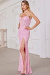 Prom Dresses Long Fitted Formal Corset Evening Prom Dress Soft Pink