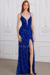 Prom Dresses Beaded Prom Long Formal Evening Dress Royal