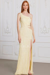Prom Dresses Fitted Sequin Prom Long Formal Evening Dress Vanilla