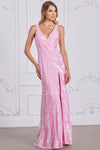 Prom Dresses Prom Long Formal Striped Sequin Evening Dress Shiny Pink