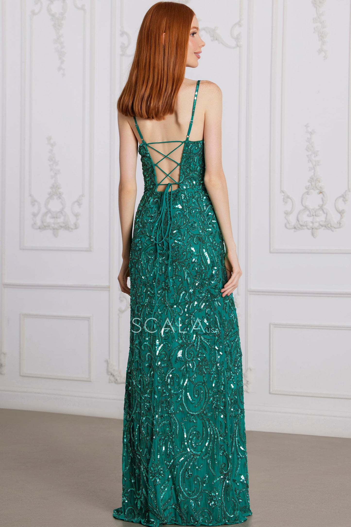 Prom Dresses Beaded Prom Long Formal Sequin Evening Dress Jade