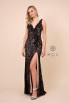 Sexy Long Formal Fitted Prom Lace Dress - The Dress Outlet Nox Anabel