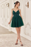 Cocktail Dresses Short Homecoming A Line Lace Cocktail Dress Emerald