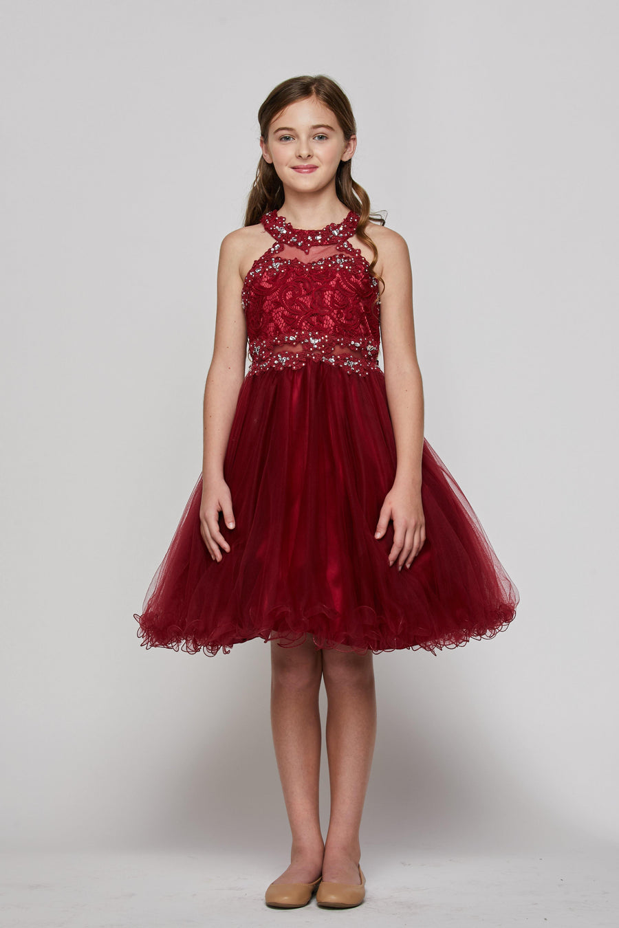 Short Beaded Dress Flower Girls - The Dress Outlet Cinderella Couture